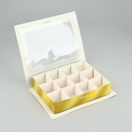 Box for 12 sweets with cells eid mubarak 18.5 x 13.5 x 3.5 cm-4