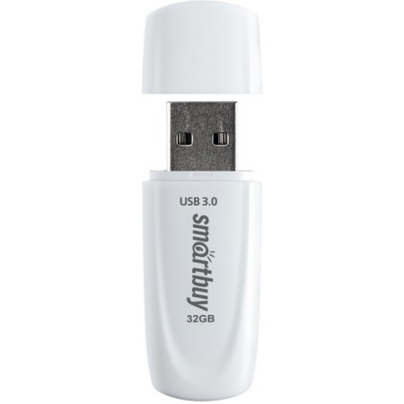 Flash drive Smartbuy 032GB3SCW, 32 GB, USB3.0, th Up to 100 Mb/s, PBLS up to 40 Mb/s, white-1