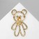 Bear "Bear" toy, black color in gold