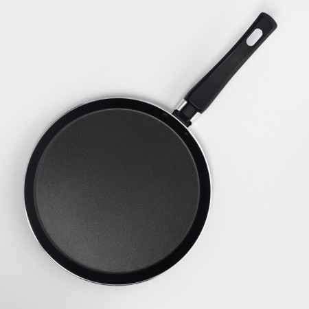 Pancakes "Expert", d = 22 cm, plastic pen, anti -stick coating, burgundy color-1