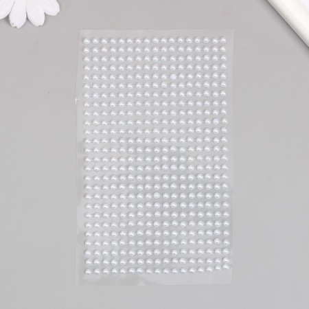 Stick plastic rhinestones "Half-dash" D-4 mm white 9.4x15.5 cm-1