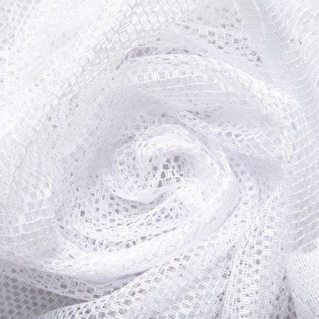 Tulle to the kitchen on a curtain tape 245x165 cm, the color is white, 100% polyester-3
