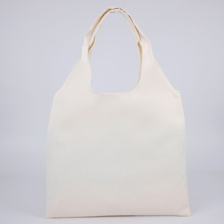Shoper bag "Flowers", 40 × 35cm, beige color-4