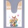 Polyethylene gift package with ears "Easter basket", 13 x 23 cm