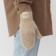 Women's mittens MIST with rabbit wool, rr 22 cm, col. coffee