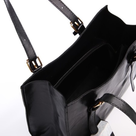 Bag Female Tout with zipper, black color-4