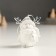 Souvenir Polystone Suspension "White chick in a hat with horns and a knitted scarf" 4.5x4.5x5.5 cm 94988