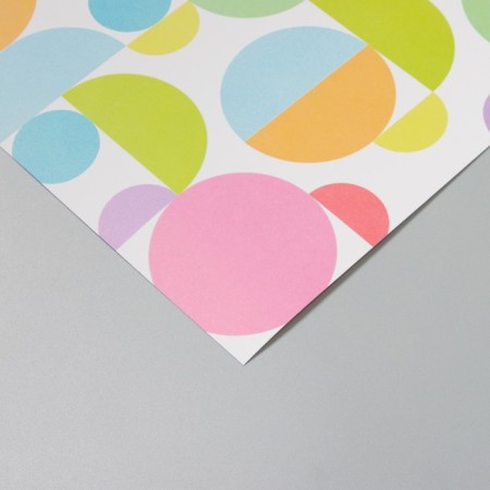 Scrapbooking paper "Bright circles" density 180 grams set 5 pcs 30.5x32 cm-3