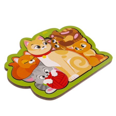 Puzzle "cat with kittens" for the smallest-1