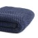 Blave made of washed cotton dark blue in color Essential, size 130x180 cm