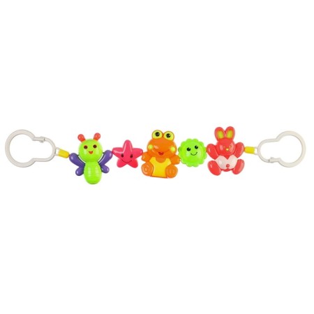 Stretching on the stroller/crib "Bunny, frog, bee", 3 toys, color mix, crush me-5