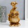 Summary Polystone stand "Filin Genrich Puccity with a flower" Bronze 21x8.5x12 cm