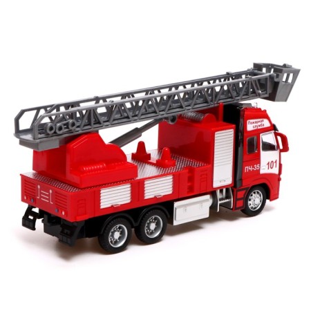 Metal machine "Fire machine", 21 cm, light and sound effects, mobile parts, inertia-2