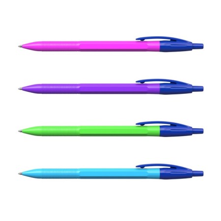 Handle Automatic Erichkrause R-301 Neon Matic, node 0.7 mm, blue ink, writing line 2000 meters-6