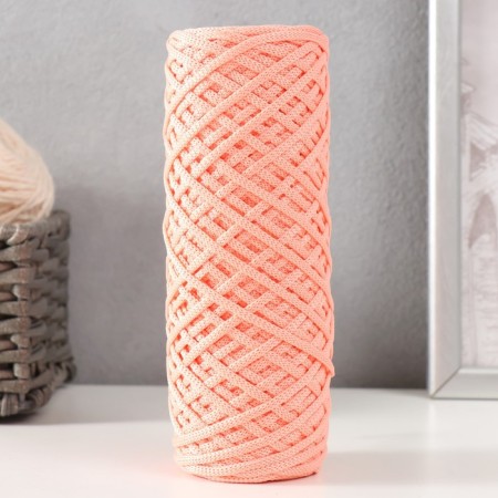 Knitting cord 100% polyester, width 3 mm 100m (pink)