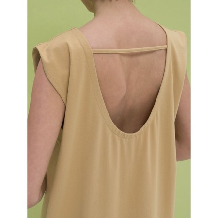 Female dress, size 48, sandy color-3