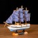 The ship "Emma, ​​16x5x16cm, white and blue sails