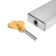 Castle lock for windows and doors of the tundra, stainless steel