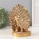 Souvenir Polystone "Golden Elephant at the Palm Leaf" 14.5x9x17.5 cm