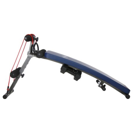The press for the press Onlytop, 120 cm, curved, with dumbbells of 1.5 kg and expanders-4