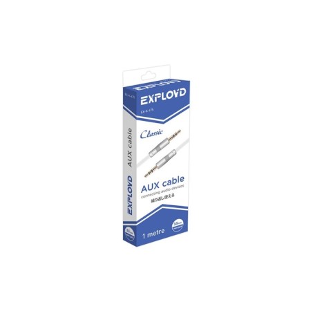 EXPLOYD EX-K-475 Jack 3.5 (M) cable-Jack 3.5 (M), for micro and headphones, 1 m, white-1