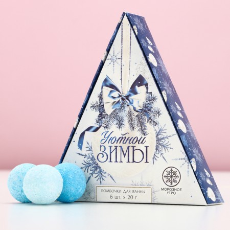 Gift set of cosmetics "Winter Winter", Bath Bombs 6 x 20 g, pure happiness-1