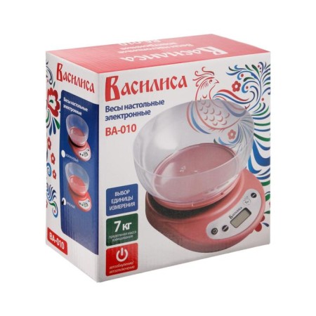 Vasilisa Kitchen Libra Va-010, electronic, up to 7 kg, red-3