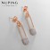 Earrings with rhinestones Xuping Pinker pin, white color in pink gold