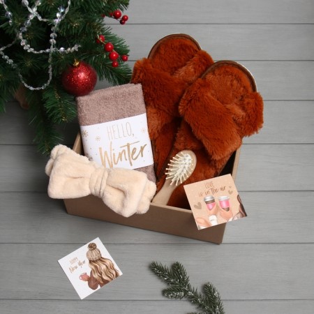 Set of Gift Ethel "New Year: Hello Winter" towel 30x60 cm and accessories