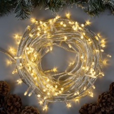 Garland “thread” 20 m, IP20, transparent thread, 200 LED, glow warm white, 8 modes, 220 V