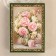 The box "White-pink flowers", green, 10 × 14 cm, lacquer miniature