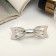 Liberty hair clip of Classic bow, 5.5 cm, silver
