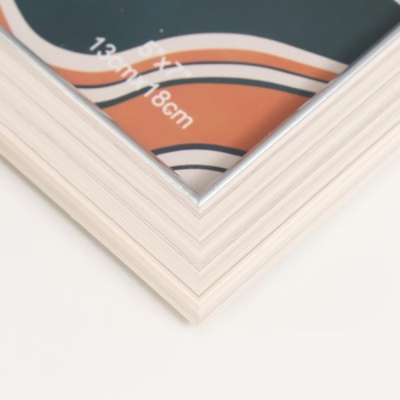 Photo frame plastic 13x18 cm "Elegy Cream" Silver internal stroke 20.2x15.2 cm-2