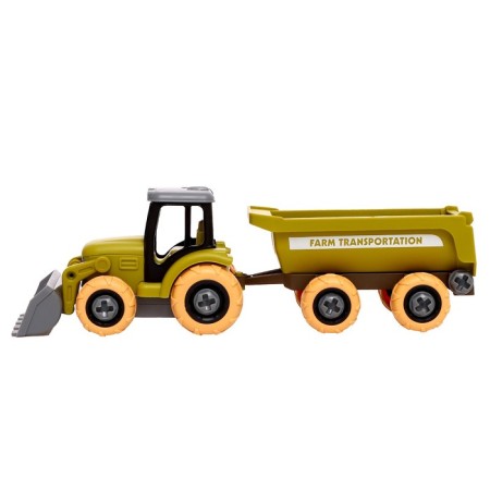 The designer of the screw "Tractor with 2 trailers", with a screwdriver, and accessories-7