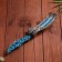 Wooden souvenir "Butterfly knife" blue