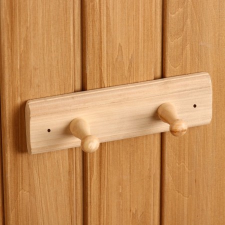 Ban "Classic" 2 hooks, linden, 20x2.5x6.5 cm-1