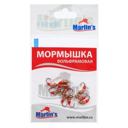 Mormyshka tungsten Marlin’s Murash No. 2, 3.5 mm, 0.65 g, color copper, 10 pcs-1