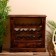 Barbali bottles stand 80x23x80 cm, Albezia tree, brown