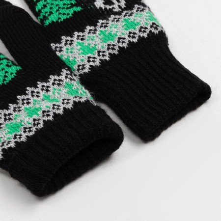Female mittens, black color, size 18-2