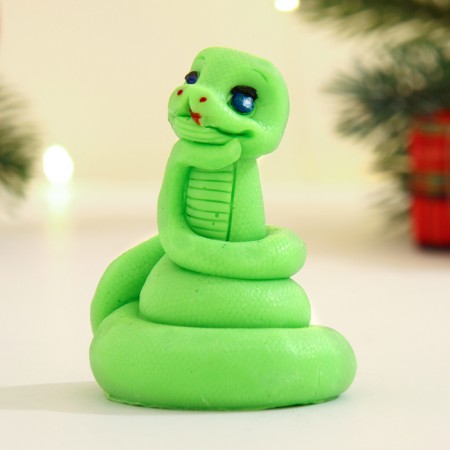 Figure soap "snake Christmas tree" green, 60g