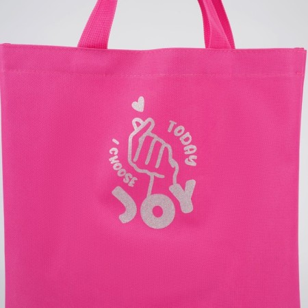 Shoper- "Enjoy" sparkles, without lightning, without lining, pink color-2