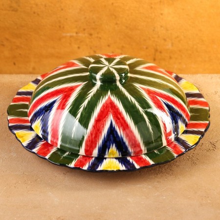 The pancake of Rishtan ceramics Atlas, 24 cm,