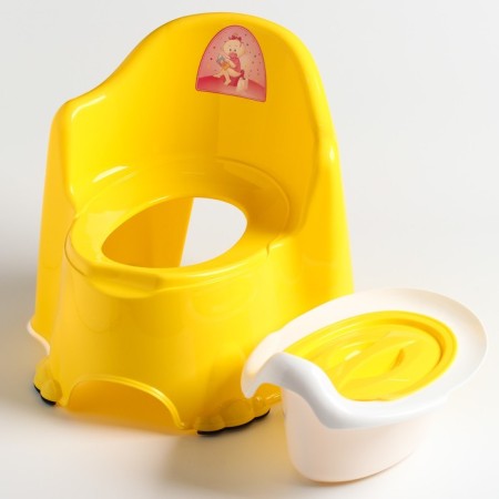 Pot children's anti -slip "comfort" with a lid, a removable bowl, yellow color-2