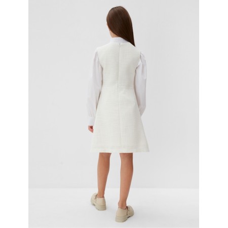 Платье для девочки MINAKU: PartyDress, цвет белый, рост 128 см-8