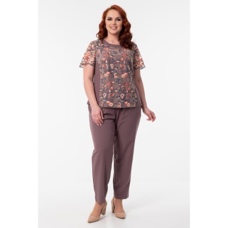 Female suit, size 54, lilac color-10