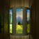 Wooden lampshade "dandelions" with glass inserts with UV seal, 33x29x12cm