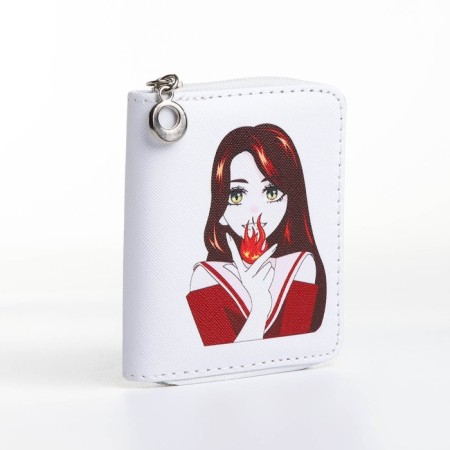 Children's wallet with lightning, white color-1