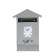 Mail box with a lock, vertical, "house", gray