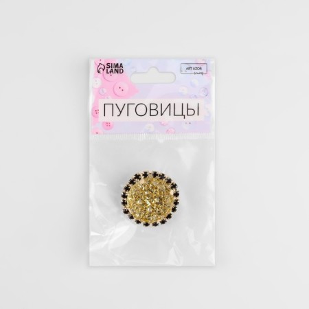 The button is decorative, d = 30 mm, the color of the gold/black-2
