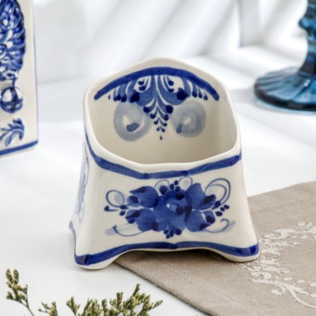 Sponge stand, 6x9 cm, gzhel, porcelain